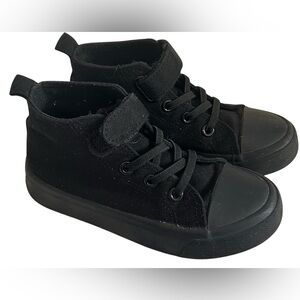 HIGHTOP CANVAS SNEAKERS VELCRO BLACK KIDS UNISEX